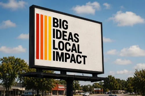Big Ideas Local Impact billboard